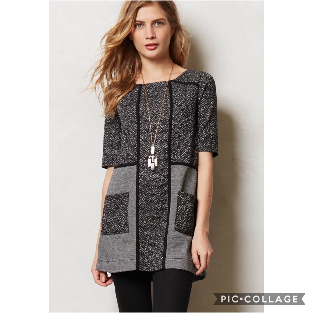 Anthropologie Meadow Rue Mitzie Channeled Tunic Size Small